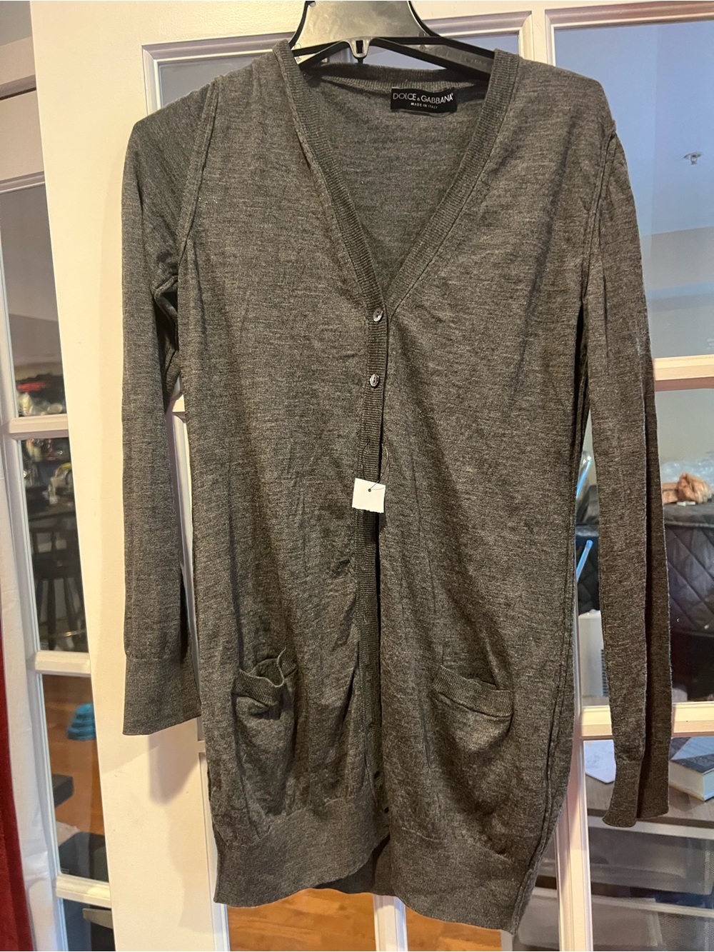 Dolce & Gabbana Charcoal Gray Knit Crewneck Sweater